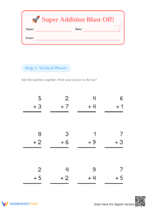 Printable Addition Strategies Worksheet | Grade 1 Math