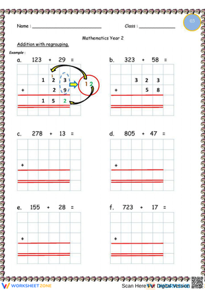 Addition with Regrouping – Year 2 Math