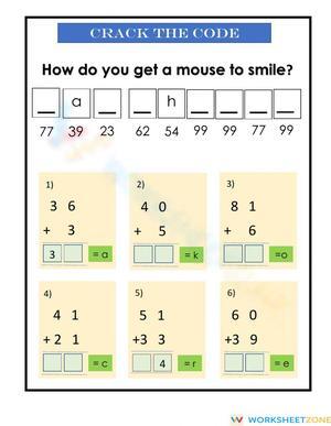 Crack the Code: Math Challenge Worksheet