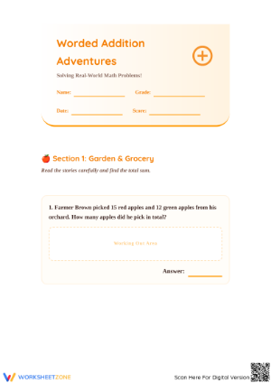 Printable Addition Word Problems | Grade 2 Math