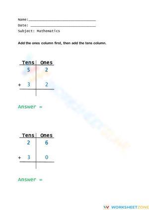 Place Value Addition Practice