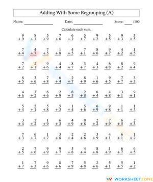 Basic Addition A1 Worksheet