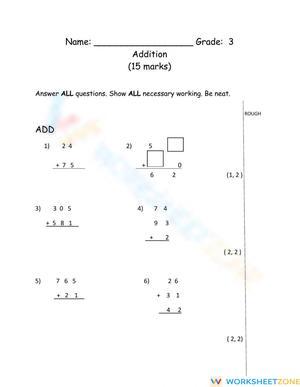 Practice Skills With Addition Easy
