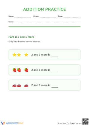 Essential Addition with Objects Worksheet | Grade K Math