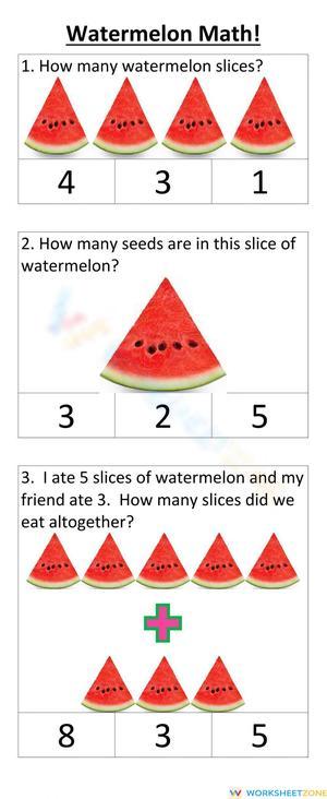 Watermelon Math: A Fun Addition Worksheet