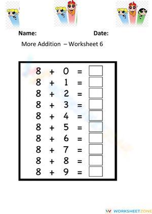 More Addition Worksheet 6: Enhancing Math Skills
