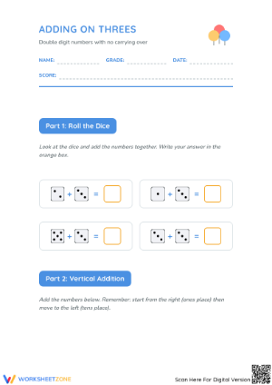 Grade 2 2-Digit Addition — Printable No-Prep Worksheet