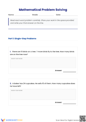 Essential Multi-Step Word Problems Worksheet | Grade 4