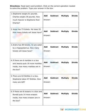 Single Step Word Problems