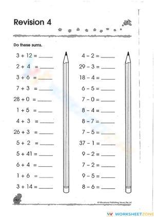 Math Worksheet for Comprehensive Practice
