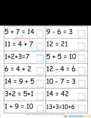 True or false equations