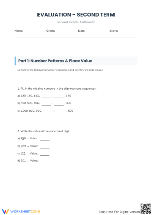 Essential Grade 2 Arithmetic Evaluation: 2.NBT.B.7 Aligned