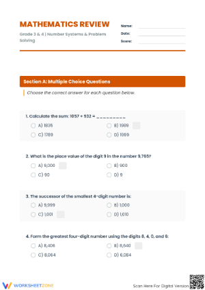 Grade 4 Math Review: Essential Addition and Subtraction