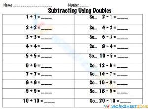 Adding & subtracting  doubles