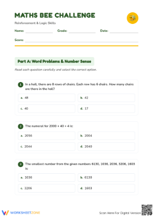 Essential Grade 3 Math Bee Challenge: Mixed Operations