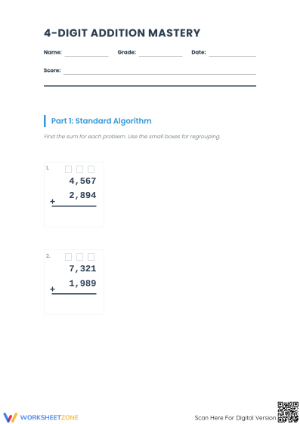 Essential 4-Digit Addition with Regrouping | Grade 4