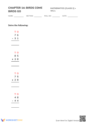 2-Digit Addition & Subtraction Printable | Grade 2 Math