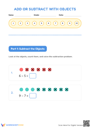 Essential Grade K Math: Add and Subtract with Objects