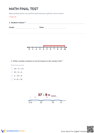 CCSS.MATH.CONTENT.2.OA.A.1 Worksheet: Math Test — Aligned