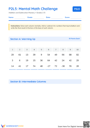 Essential Mental Math Challenge | Grades 2-5 Math Practice
