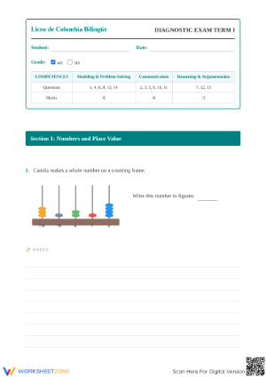 Printable Grade 4 Diagnostic Math Exam | Standards Aligned