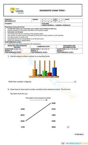 Diagnostic Exam Term I