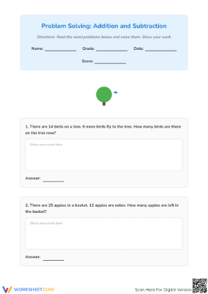Essential Addition and Subtraction Word Problems | Grade 2-4