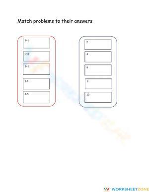 Match problems to their answers