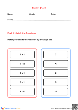Essential Addition and Subtraction Worksheet | Grade 1 Math
