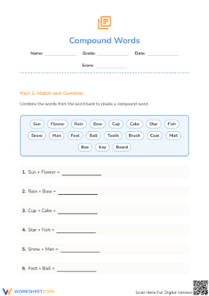 Compound Words Worksheet | Grade 2 Essential Ready