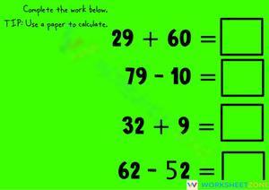 Simple Addition and Subtraction