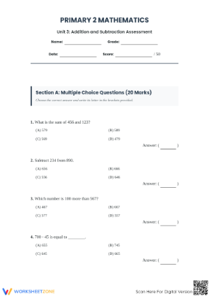 Essential 3-Digit Addition 2.NBT.B.7 Worksheet — Grade 2