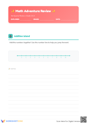 Printable Math Review Grade 2 & 3: Addition & Subtraction