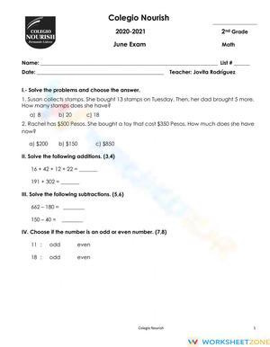 Math exam june