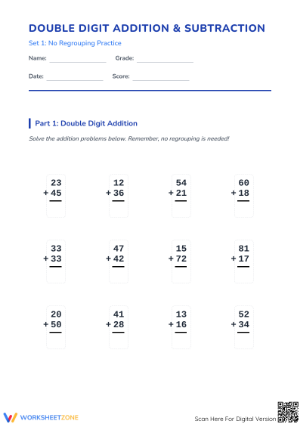 Double Digit Addition and Subtraction | Essential Grade 2
