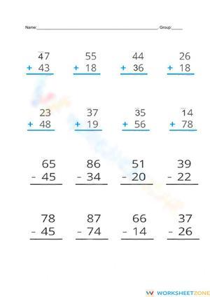 Additions - Subtractions