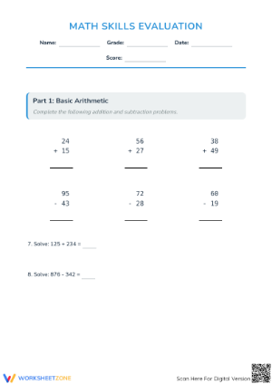 Math evaluation