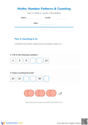 Essential Skip Counting Patterns Worksheet — Grade 3 Math