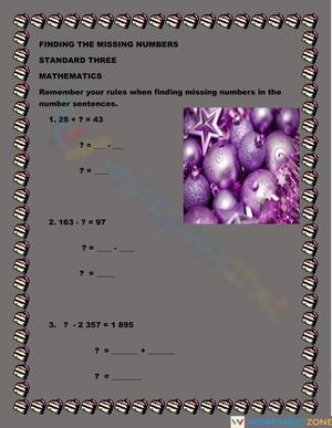 Finding missing numbers