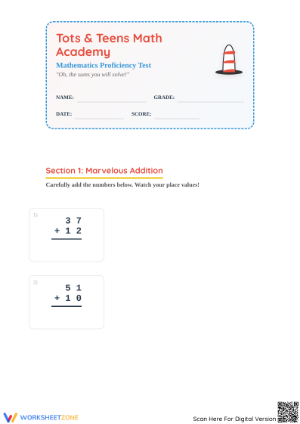 Printable Grade 2 Math Proficiency Test | Essential Skills