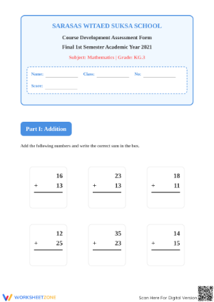 Essential Addition & Subtraction Assessment | Grade 1 Ready