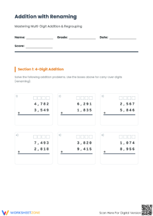 Addition with renaming
