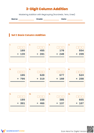 Essential 3-Digit Addition with Regrouping | Grade 3 Math