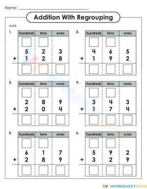 Reinforce Addition with Regrouping Skills