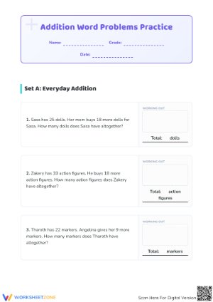 Essential Grade 2 Addition Word Problems Practice
