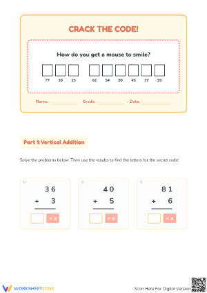 Essential Addition Within 100 Puzzle Worksheet | Grade 2