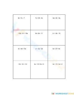 Solving Equations with Variables