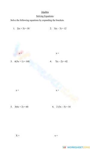 Solving Equations with Brackets