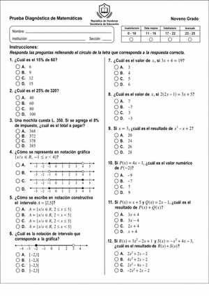 HSA-REI.B.3 Worksheet: Algebra Diagnostic — Grade 9 Aligned
