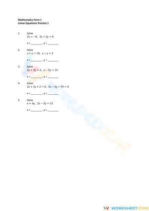 Linear equations 1